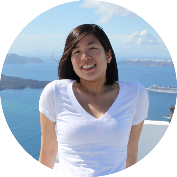 Picture of woman against ocean background