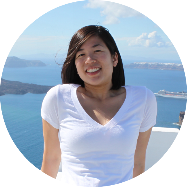 Picture of woman against ocean background